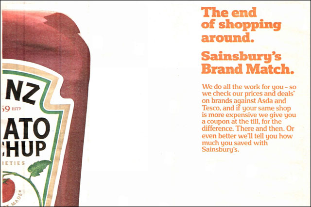 Sainsbury's: rival Asda challenged Brand Match scheme ads