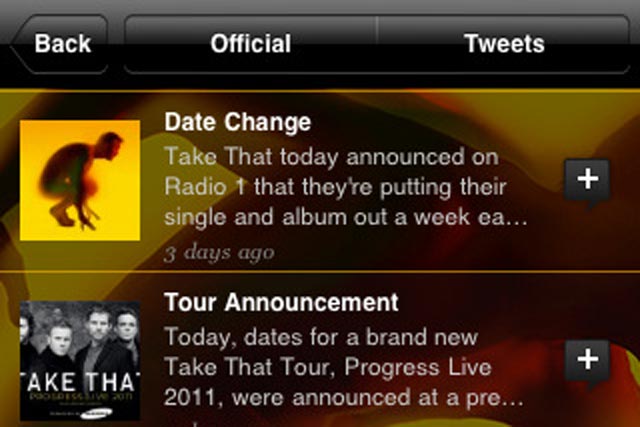 Take That: app takes top spot in BR chart