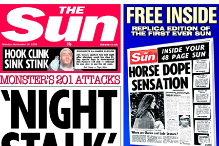 The Sun: dipped below the three-milllion circulation mark in November