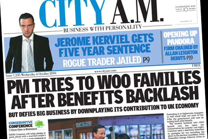 City AM: swings into profit for the first time