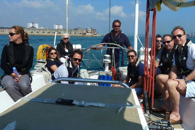 Captain of the ship: Tim Bleakley, CEO, Ocean Outdoor (second from right)