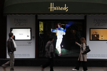 Harrods...Peroni window display by Antonio Beradi