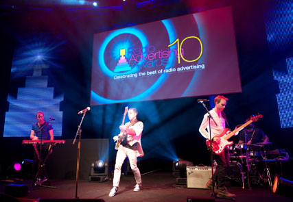 The Hoosiers perform at the Radio Advertising Awards at The Roundhouse in Camden