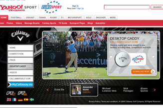 Callaway Golf microsite on Eurosport
