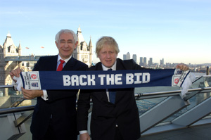 Chairman of England 2018 Lord Triesman and the Mayor