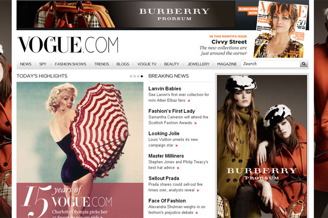 Vogue: Conde Net site