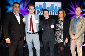 Triumph: Our Eventice winners with their new bosses