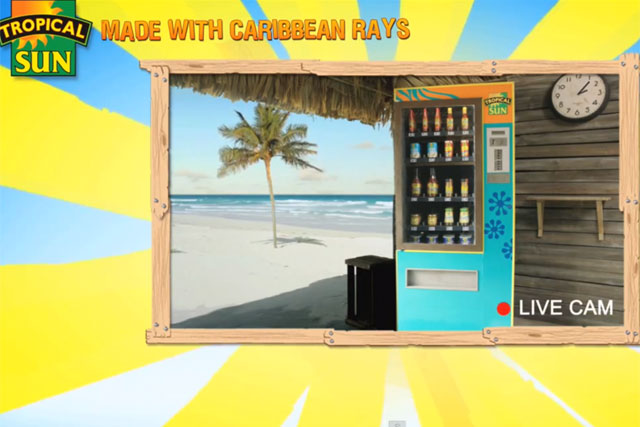 Tropical Sun: interactive campaign features branded vending machine 