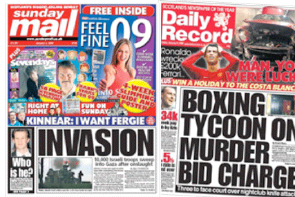 Sunday Mail and Daily Record: Trinity Mirror may cease distribution in Republic of Ireland