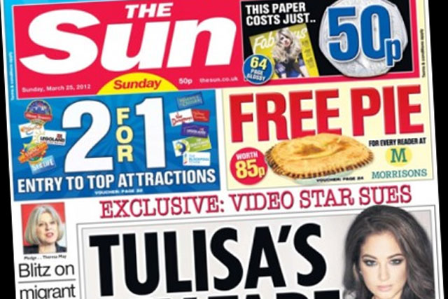 The Sun: Sunday edition's circulation has fallen 24.5% since launch