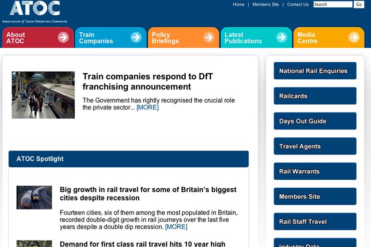Association of Train Operating Companies: One of three accounts picked up by Carat in quick succession, leading to its number-two position the table