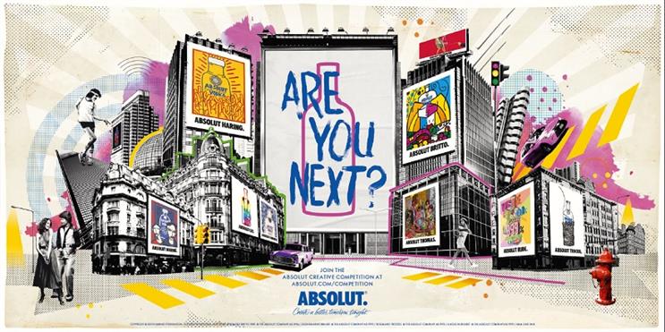 Absolut offers €20,000 cash prize in 'biggest ever' artist collaboration drive