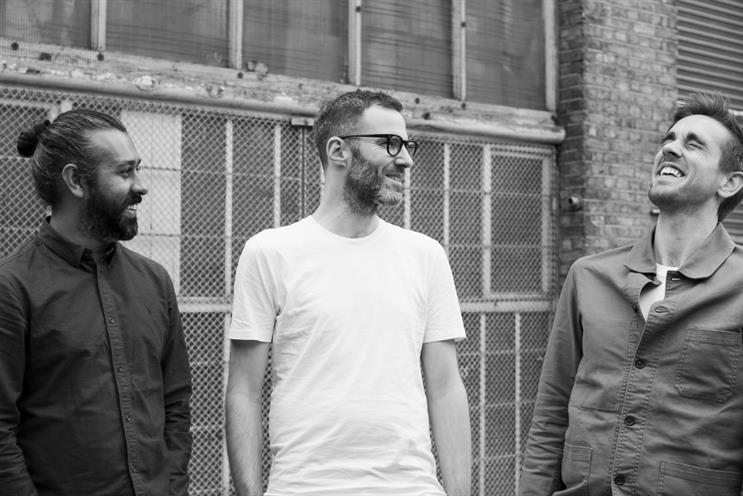 Amplify's creative team: Bhatt, Smith and Peckett