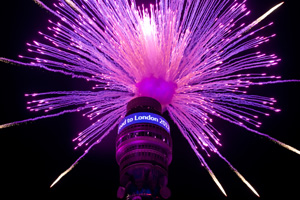 BT Tower lights up London in countdown to Olympics: photos