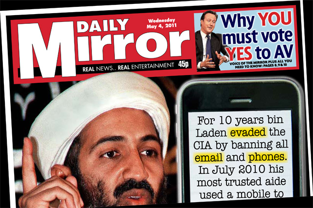 The Daily Mirror: promotes 'Yes to AV' campaign