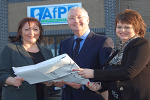 AfPP head of events, Joanna Ripley; Joe Manby director, Andrew Manby; AfPP managing director, Dawn Stott