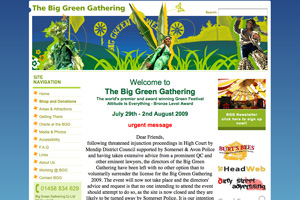 The Big Green Gathering website