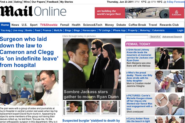 MailOnline: top national newspaper website prepares for major push in the US