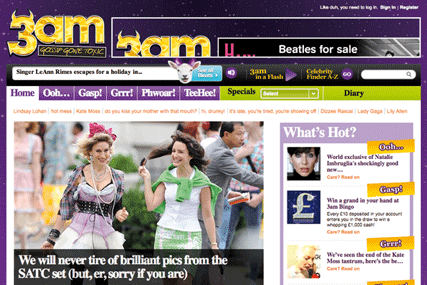 3am.co.uk: eye-catching design