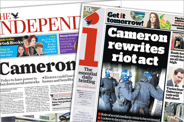 Title challenge: the i exceeds circulation of sister publication The Independent