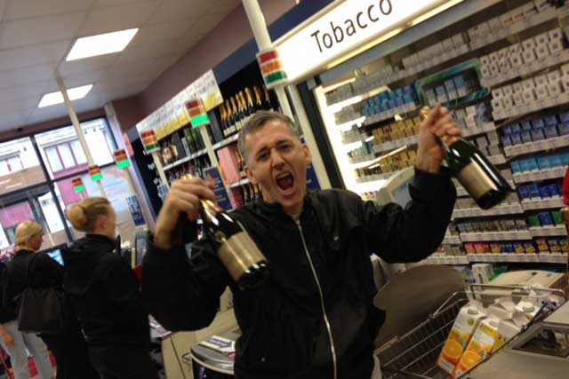 Jubilant Tony Davidson