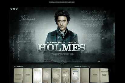 Sherlock Holmes Facebook game created by AKQA