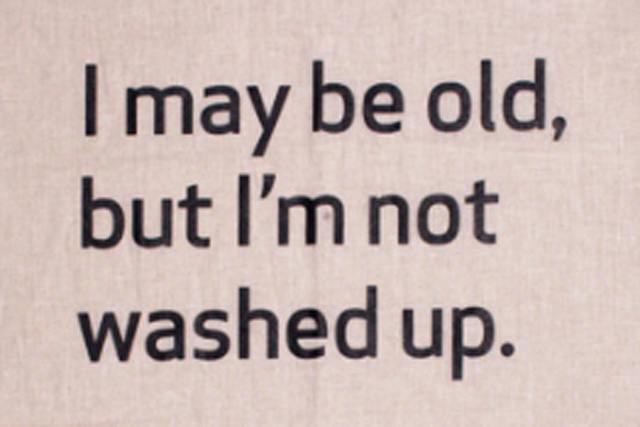 AgeUK: prints its policy on a tea towel