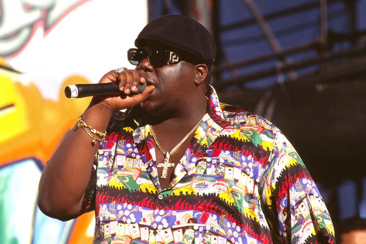 Biggie Smalls: was associated with brands Versace, Fila and Moët & Chandon