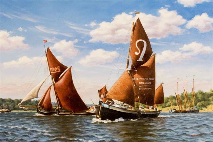 Historic barge parade: part of Totally Thames festival