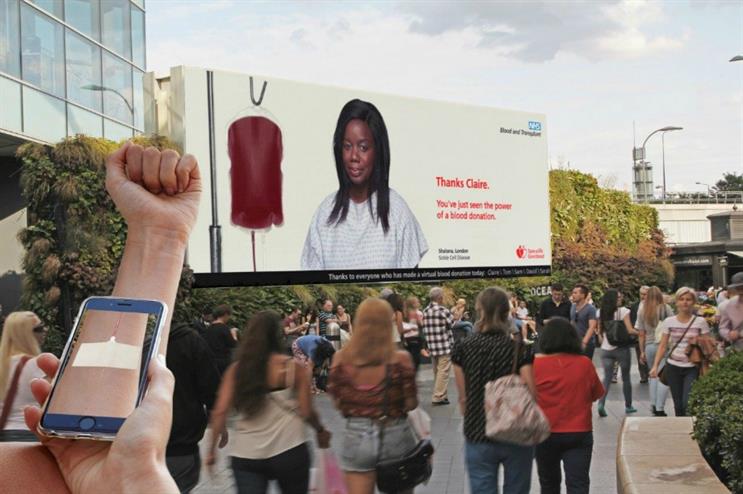 NHS Blood & Transplant: augmented reality activation