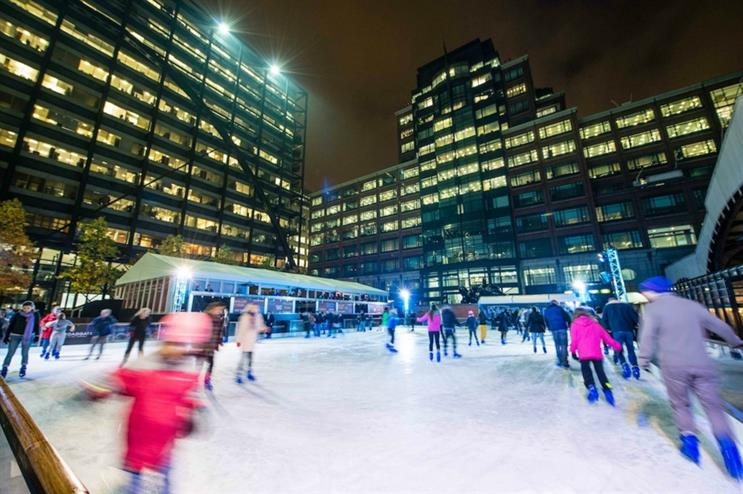 The Tasting Room's outdoor terrace will overlook the ice rink