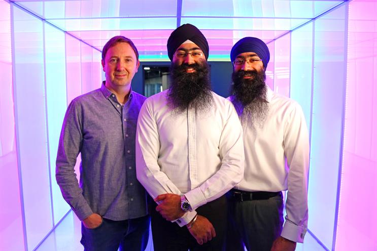 Karmarama's Nik Studzinski, Amardeep Singh Shakhon and Gurmit Singh Shakhon