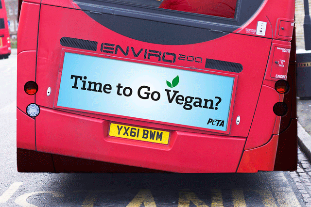 Peta: runs bus ad campaign