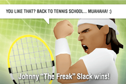 EA is promoting its new tennis game through Facebook