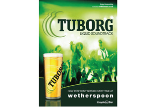 Tuborg flags up Wetherspoon listing with month-long ad campaign