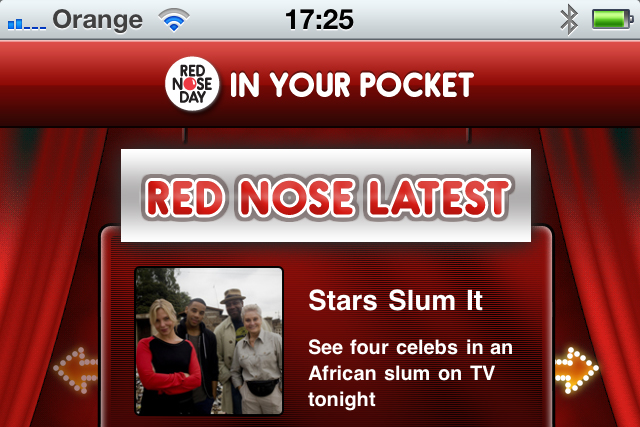 Comic Relief: 'Red Nose Day In Your Pocket' iPhone app