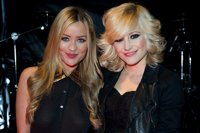 MTV Presents Titanic Sounds: presenter Laura Whitmore with performer Pixie Lott