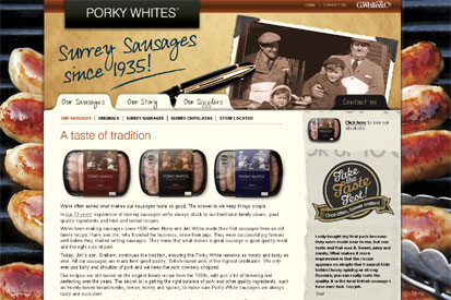 Porky Whites: redesigned online