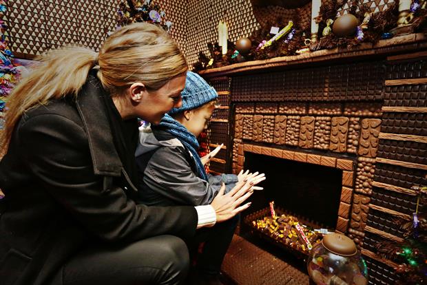 Cadbury's festive truck tour has offered passers-by lots of chocolatey surprises