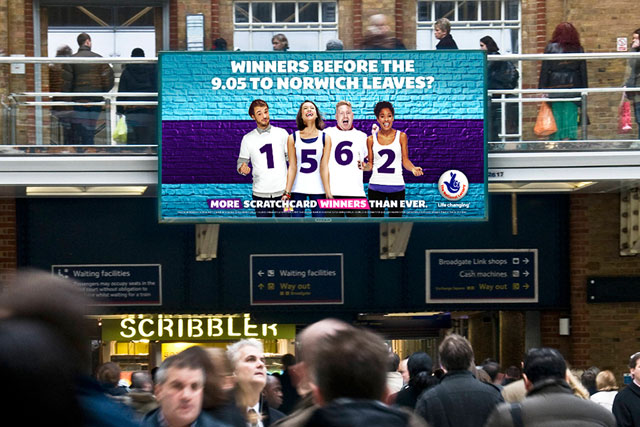 National Lottery syncs real-time campaign to train timetables