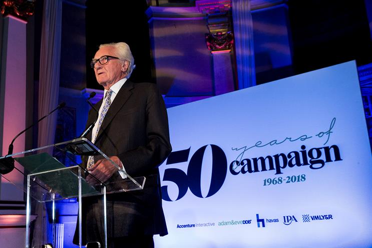 Heseltine leads Campaign's 50th-anniversary celebrations