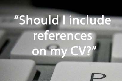 Should I include references on my event CV?