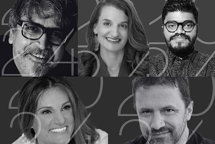 Cannes 2024 jury presidents: (top row, left to right) Prasoon Pandy, Amy Lanzi, Kalpesh Pantankar; (bottom row, l to r) Rose Herceg, John Raúl Forero.