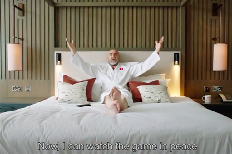 Hotels.com: Cantona appears in a film promoting the experience