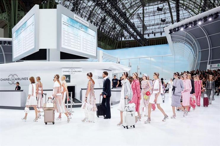 The Grand Palais in Paris was transformed to resemble an airport (@CHANEL)