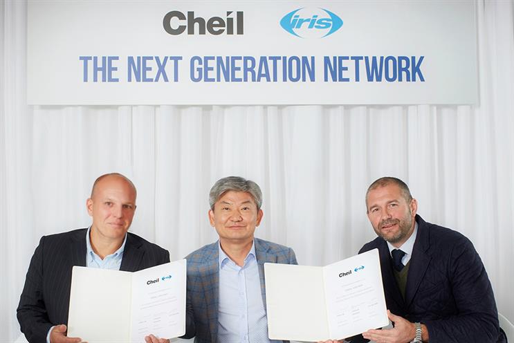 L-to-r: Iris co-CEO Stewart Shanley, Cheil Worldwide CEO, Daiki Lim, and Iris co-CEO Ian Millner