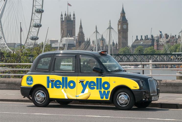 Chiquita is taking a banana as payment for a taxi ride