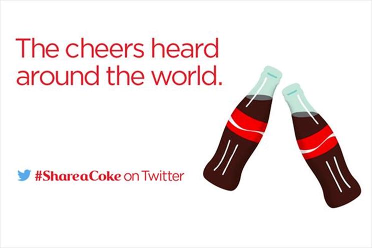 Coca-Cola buys first emoji on Twitter with #shareacoke drive