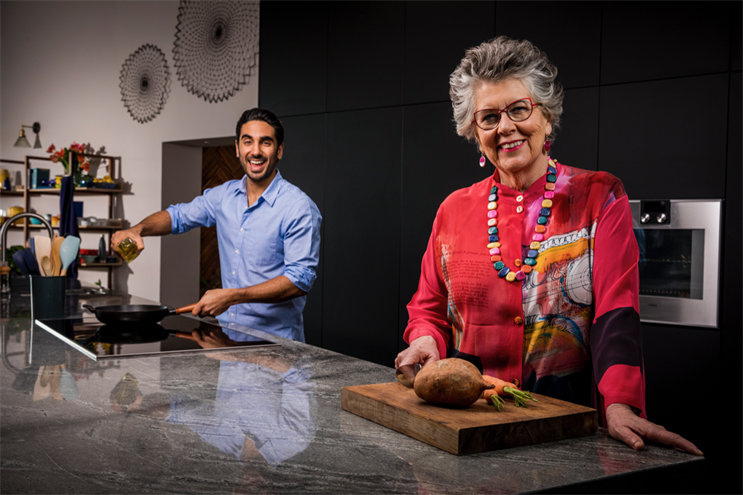 Prue Leith (right) and Dr Rupy Aujla will help families reduce food waste