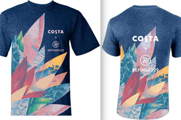 Costa has designed new shirts for its baristas to support the summer campaign